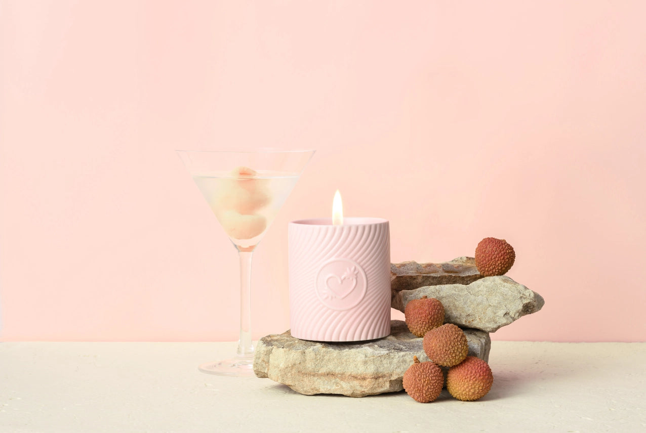Pink Massage Candle Litchi Martini